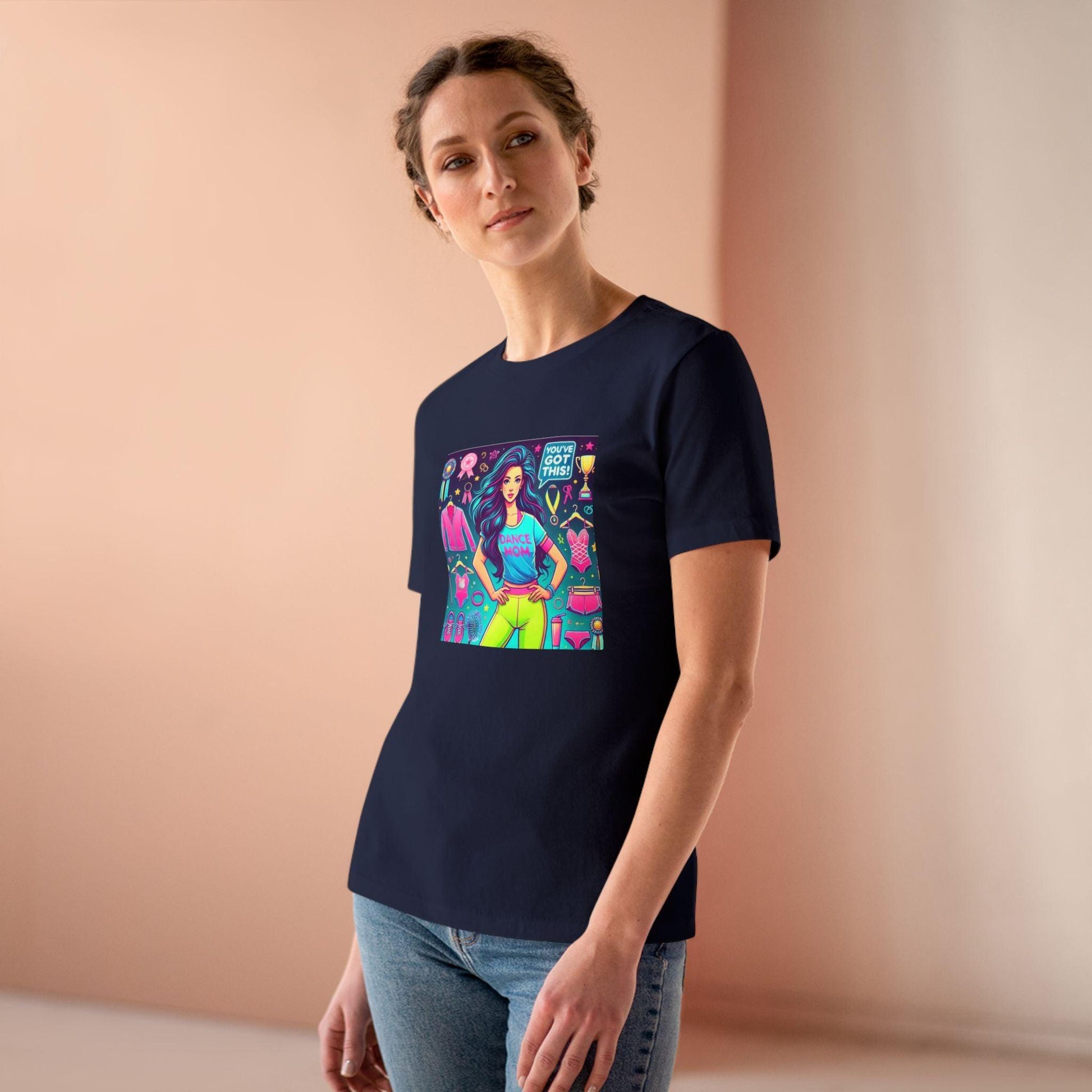 Dance Mom Magic (Black Hair) - A Colorful Celebration 🌈 - Women's Softstyle Tee - Whippie's