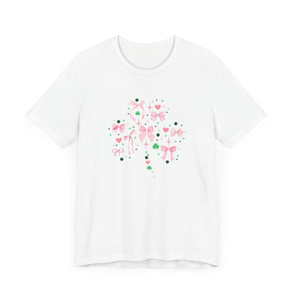 Shamrock Sparkle Unisex Jersey Tee - ☘️💖 Shine Bright this St. Patrick's Day! 💖☘️ - Whippie's