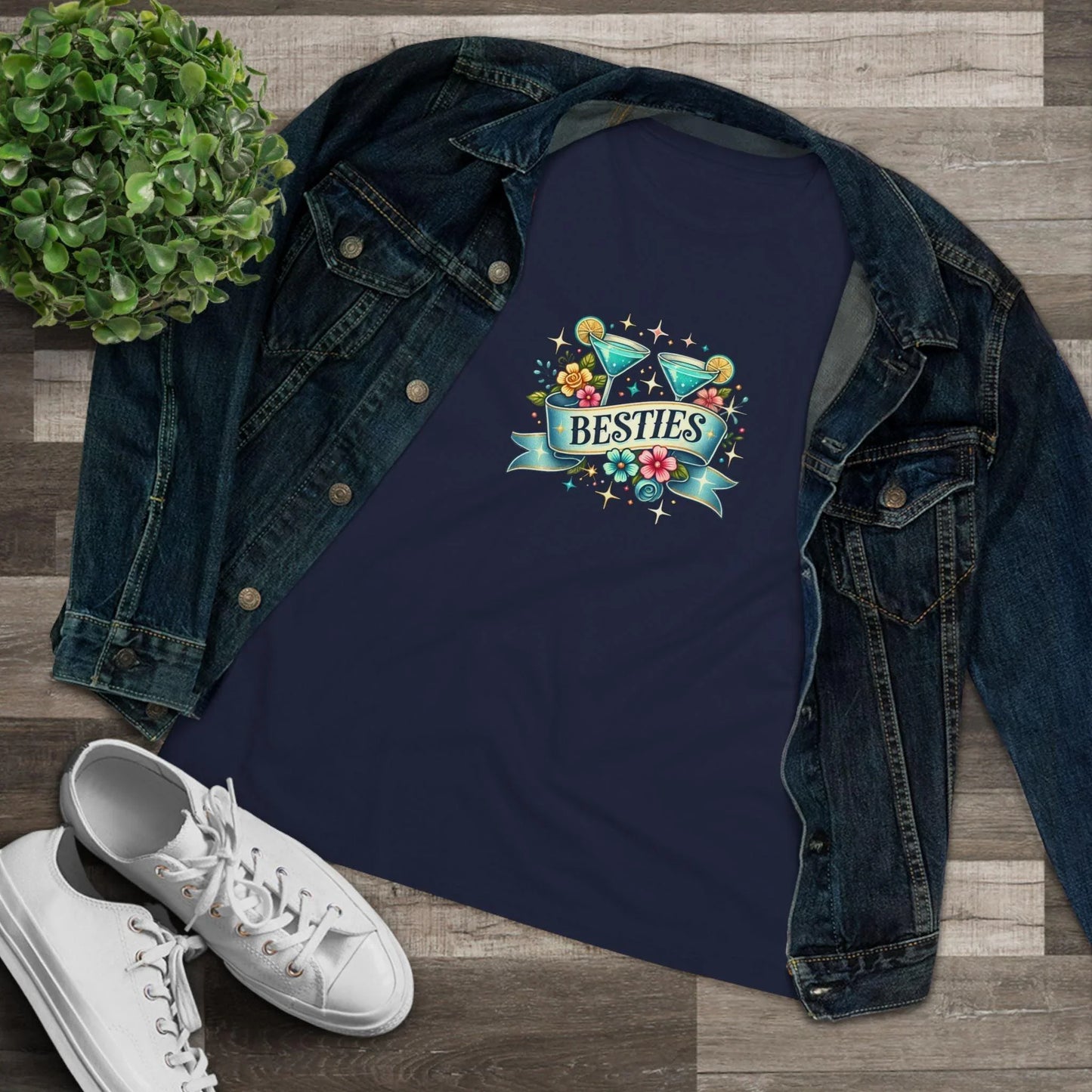 Besties - Two Cocktails - Women's Softstyle Tee - Whippie's