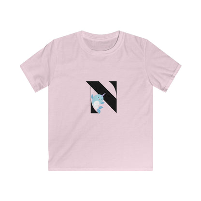 Alphabet Adventures: Letter N - Narwhal Youth T-Shirt - Whippie's