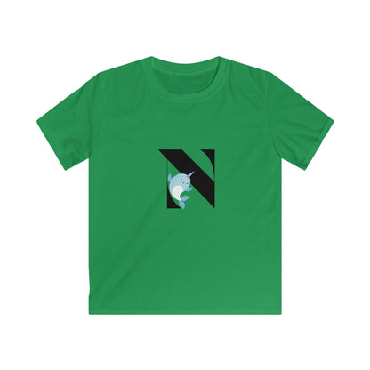 Alphabet Adventures: Letter N - Narwhal Youth T-Shirt - Whippie's