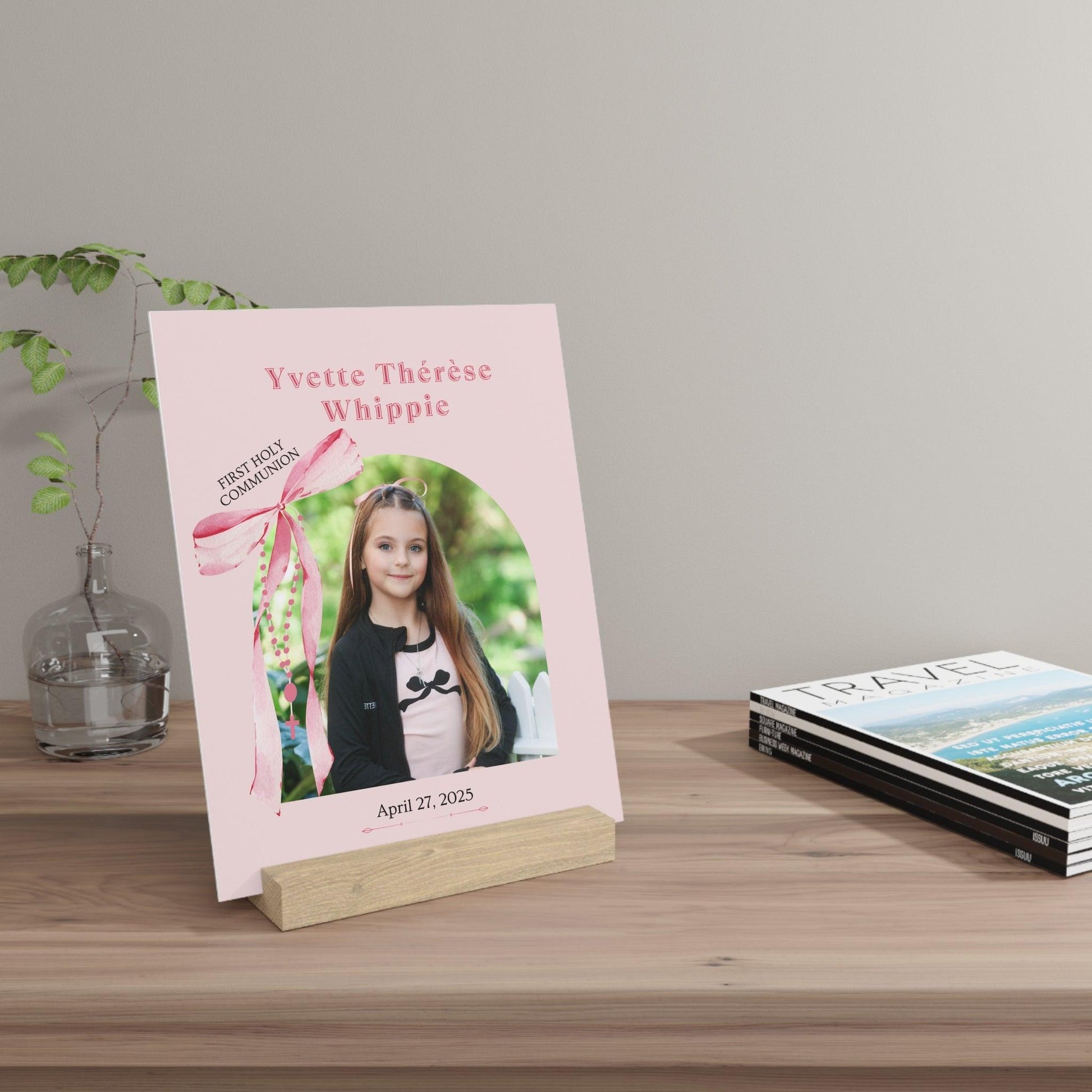 Personalized First Holy Communion Gallery Board with Stand - Whippie's