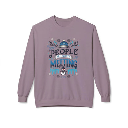 ☃️ Some People are Worth Melting For ❤️ Unisex Fleece Sweatshirt ✨ - Whippie's