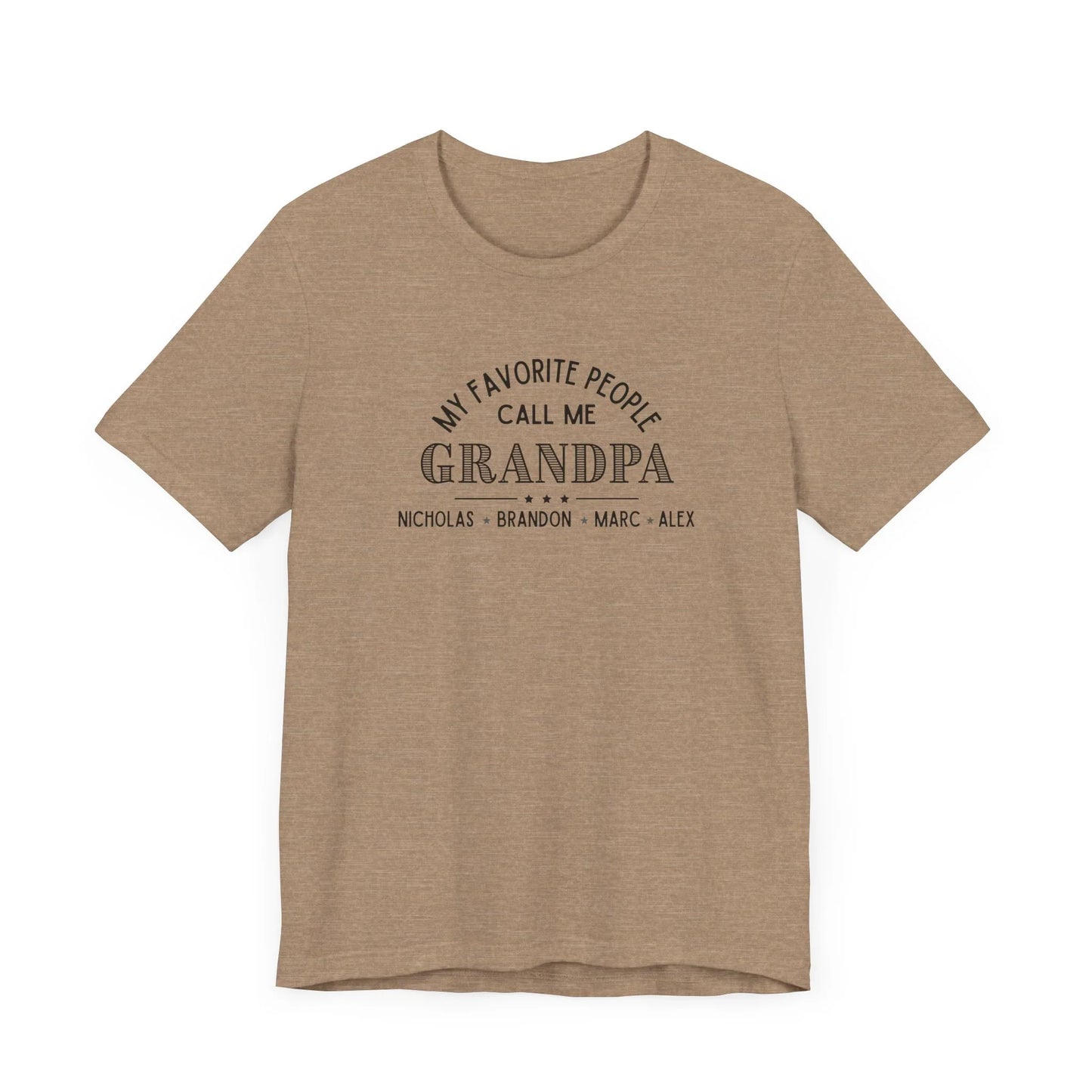 My Favorite People Call Me Grandpa - Personalized Unisex Jersey Tee - Whippie's