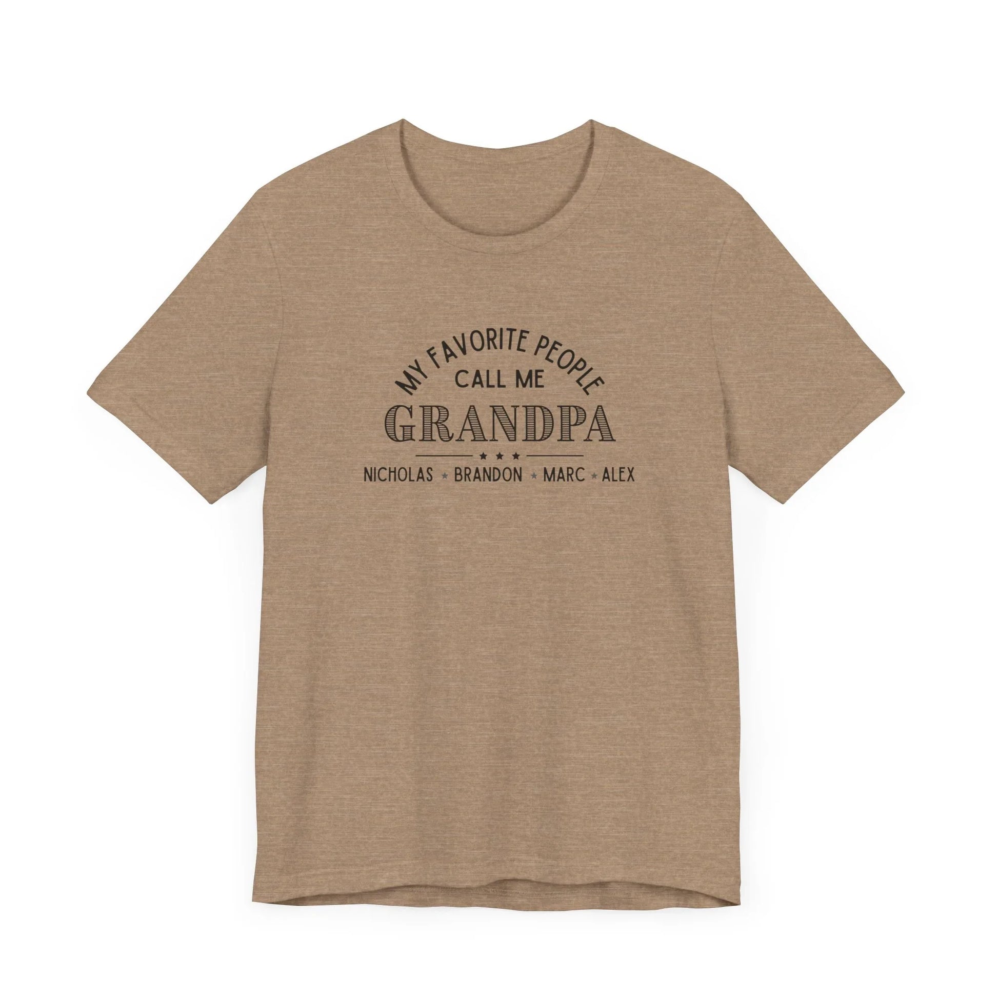 My Favorite People Call Me Grandpa - Personalized Unisex Jersey Tee - Whippie's