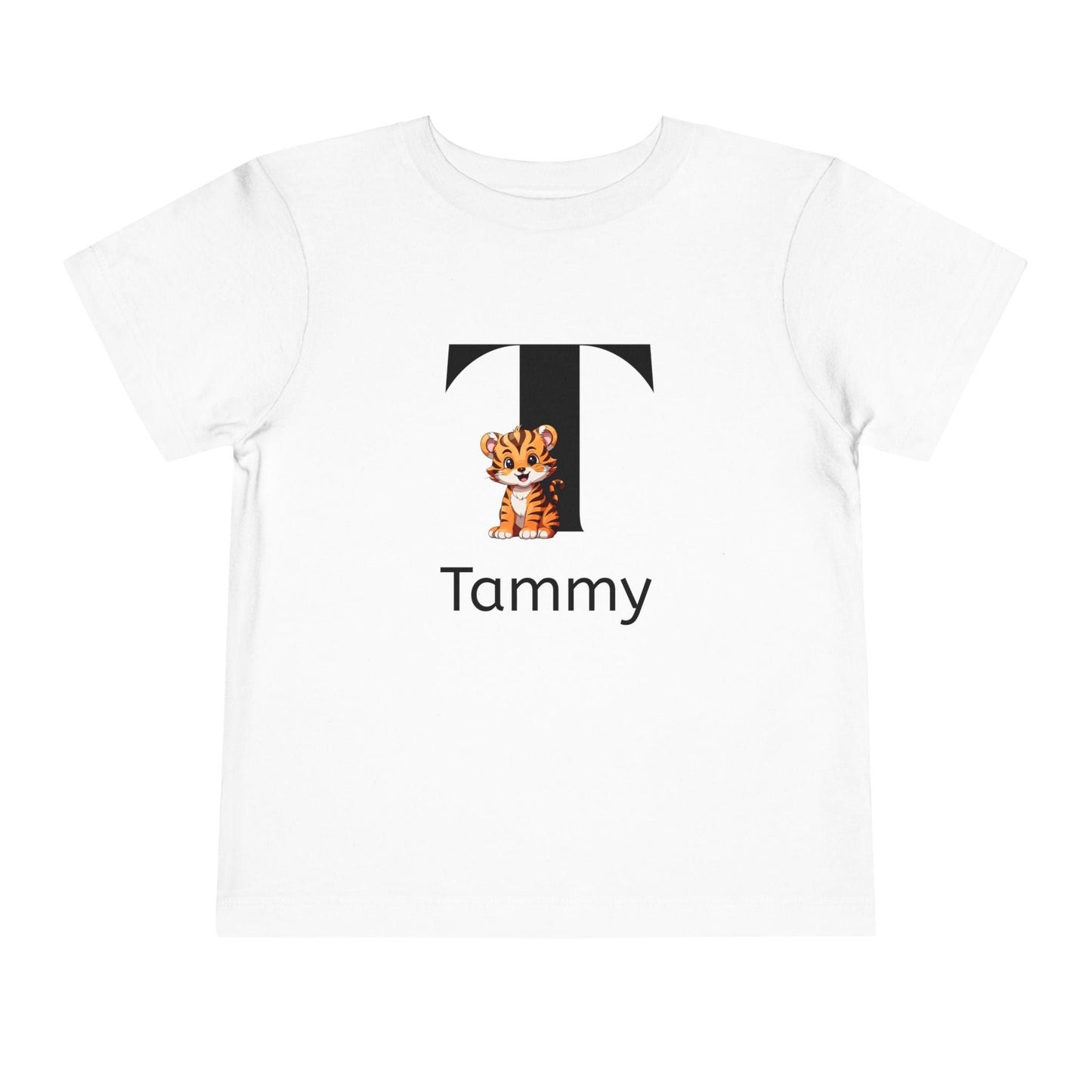 Alphabet Adventures: Letter T - Tiger Toddler T-shirt - Personalizable - Whippie's
