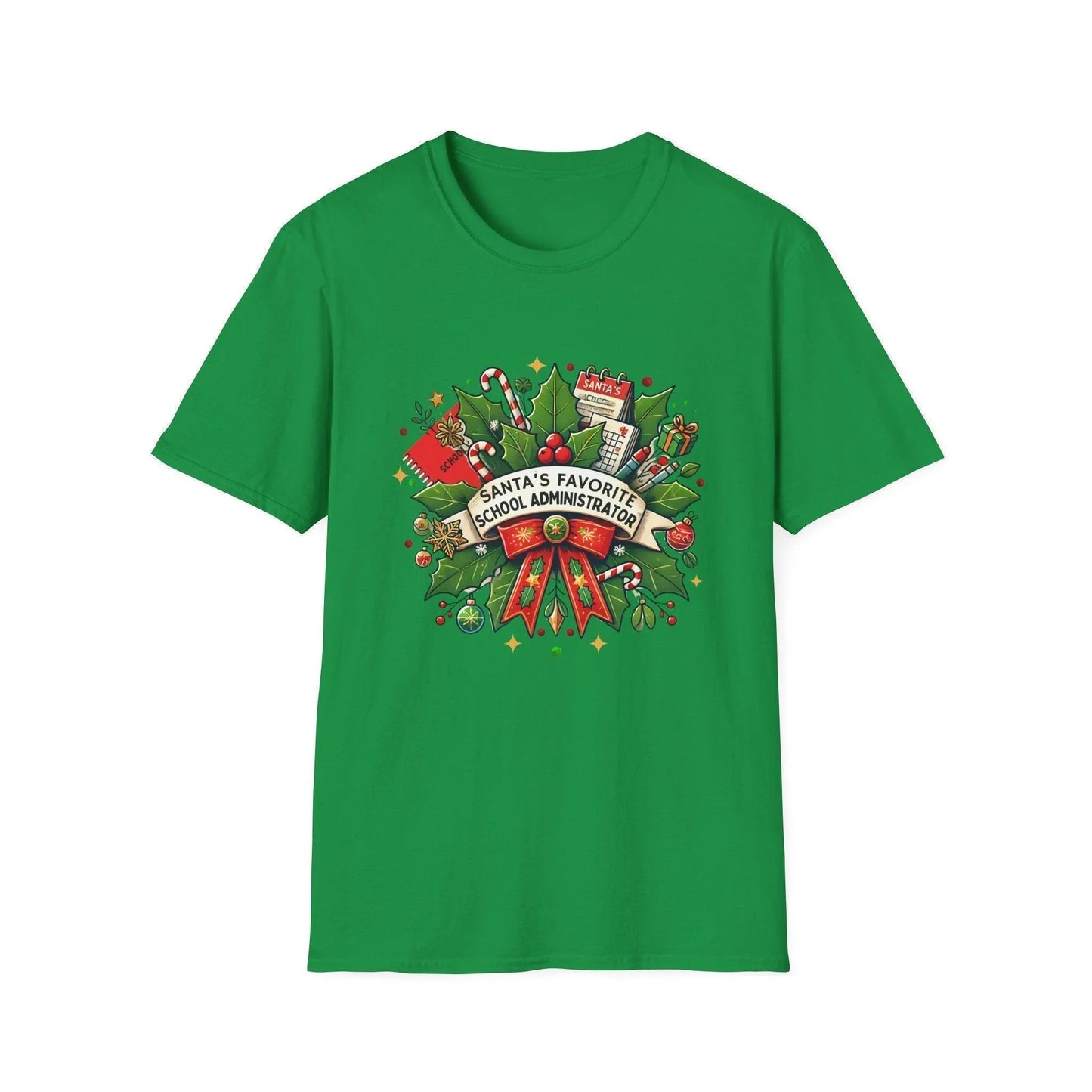 Santa's Favorite School Administrator Unisex Tee 🍎🎅 - Whippie's