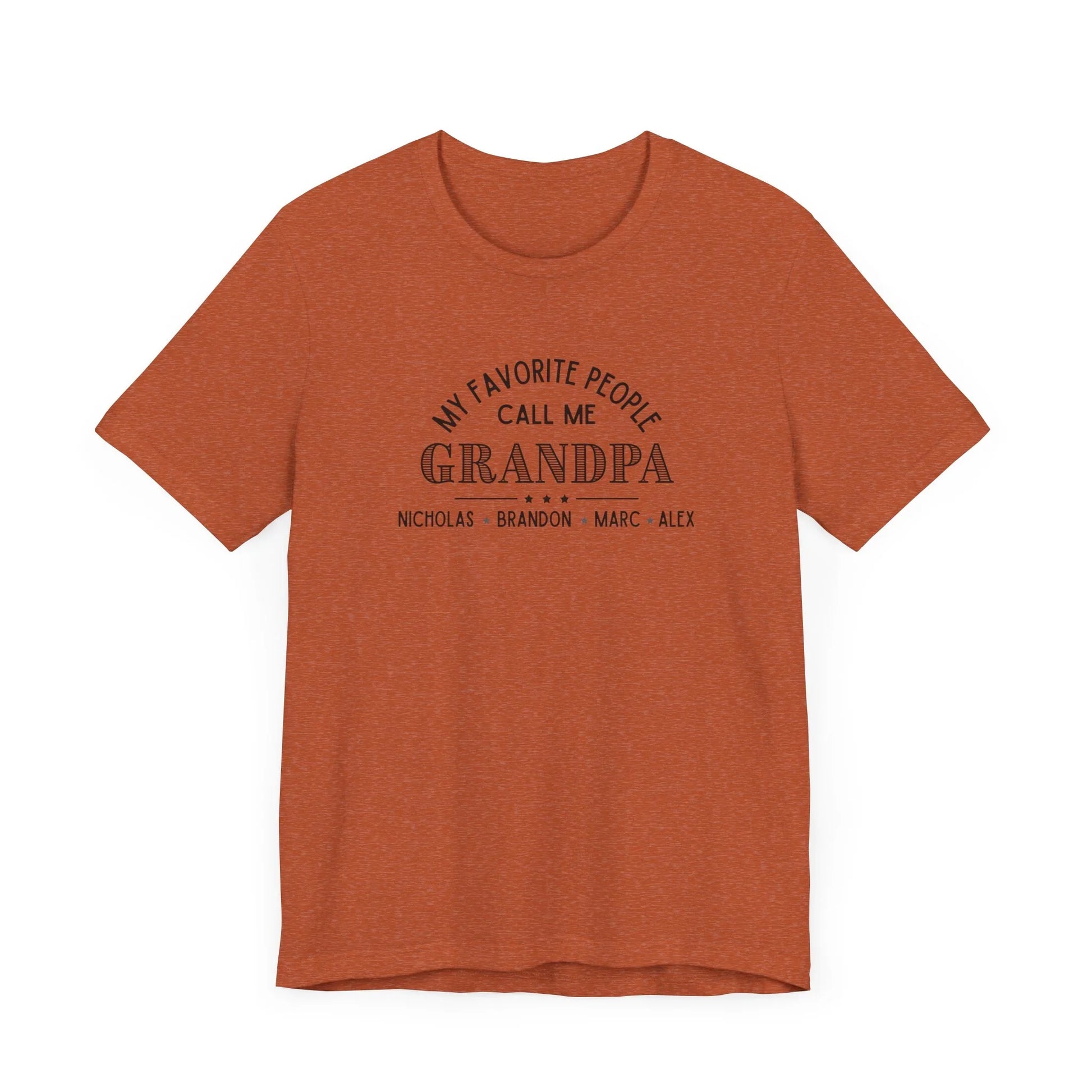 My Favorite People Call Me Grandpa - Personalized Unisex Jersey Tee - Whippie's
