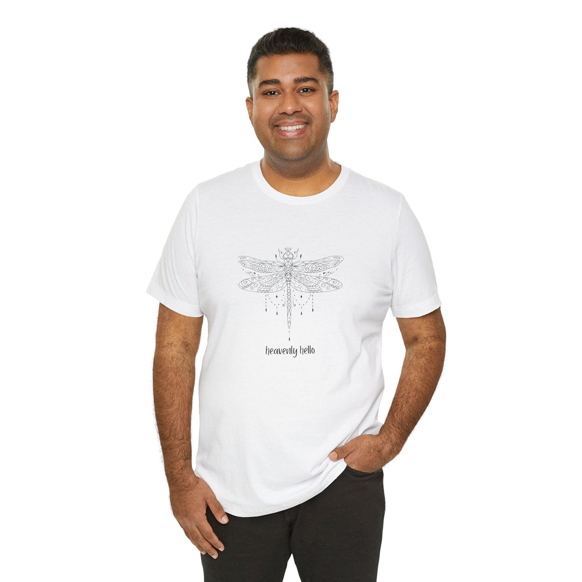 Heavenly Hello Unisex Jersey Tee - 🕊️ Carry a Piece of Heaven Close to Your Heart 🕊️ - Whippie's