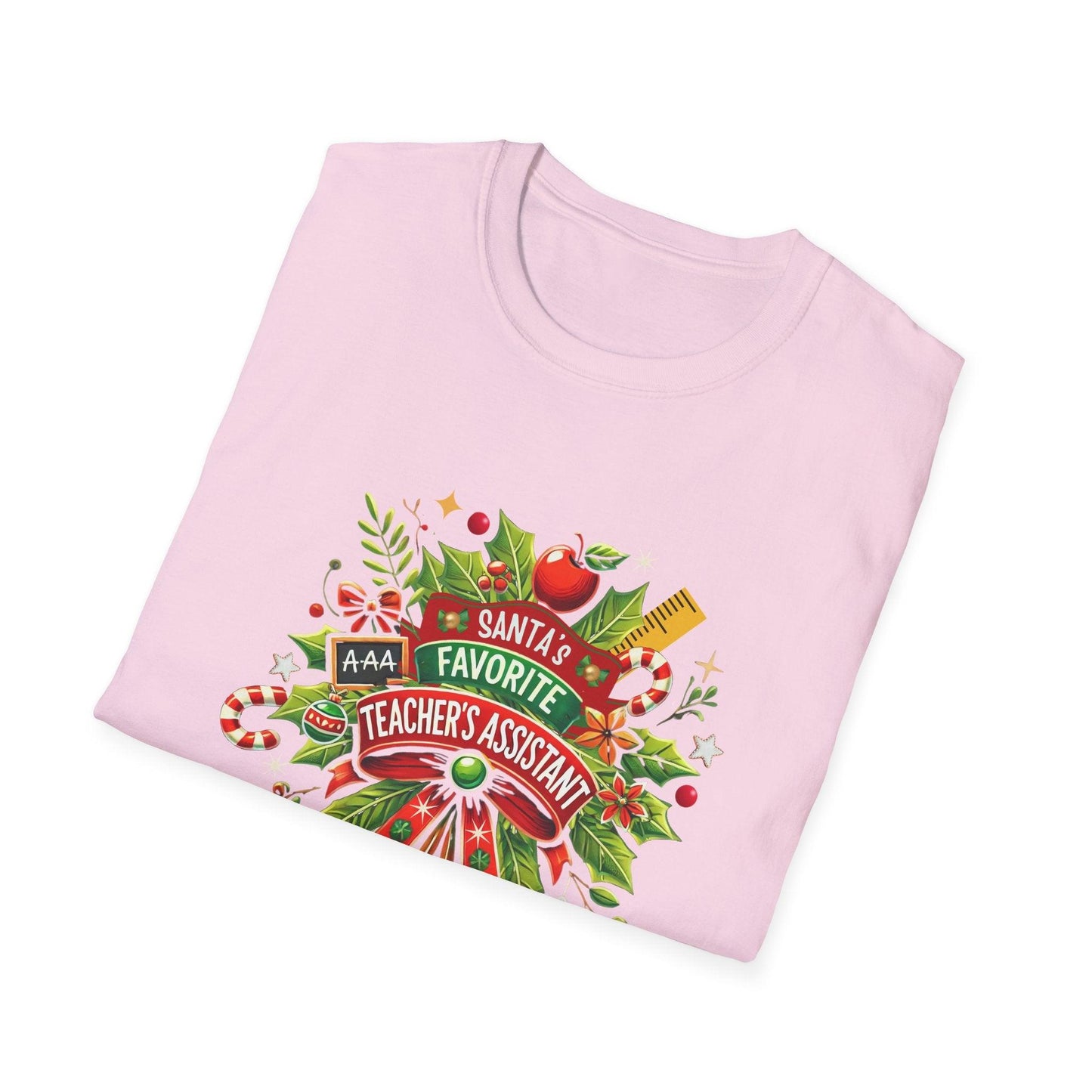 Santa's Favorite Teacher's Assistant - Spreading Holiday Cheer in the Classroom! 🎅🎄 Unisex Tee 🍎🎅 - Whippie's