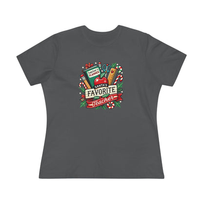 Santa's Favorite Teacher - Spreading Holiday Cheer in the Classroom! 🎅🎄 Women's Softstyle Tee - Whippie's