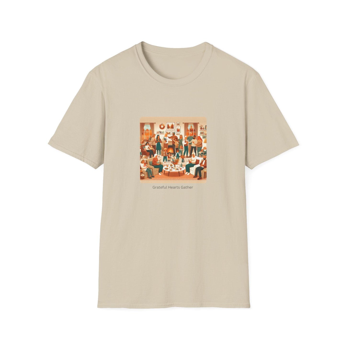 Grateful Hearts Gather - Celebrating Family and Friends 🧡💛🤎 Unisex T-Shirt - Whippie's