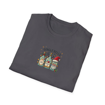 Gingle Bells, Gin All the Way! 🎄🎅🍸 - Unisex Softstyle T-shirt - Whippie's