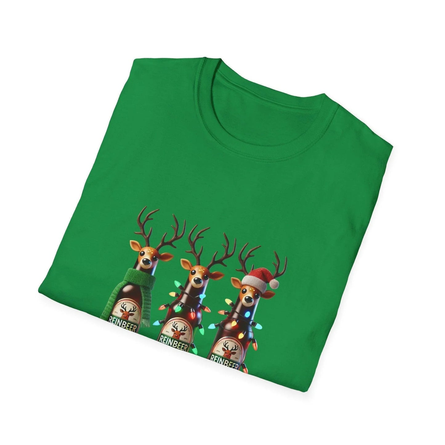 Reinbeer: 'Tis the Season to be Drinking! 🍻🦌🎄 - Unisex Softstyle T-shirt - Whippie's