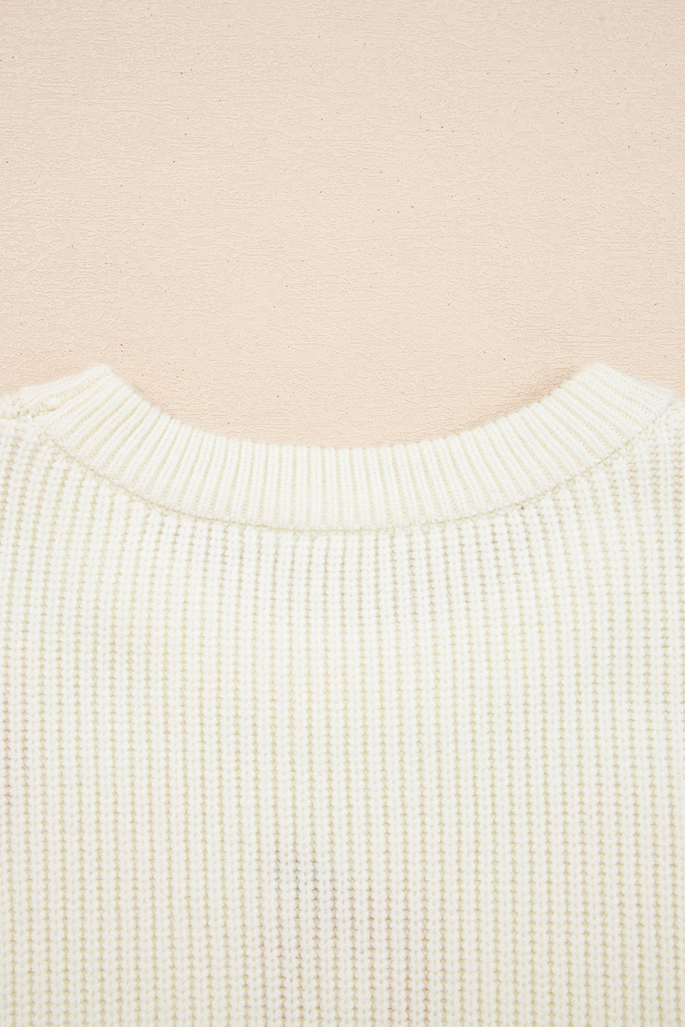 Beige Pumpkin Embroidered Thanksgiving Sweater