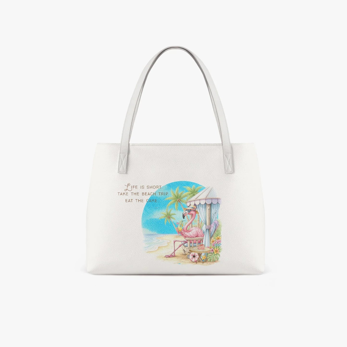1192. Life is Short, Take the Beach Trip! Shoulder Tote Bag - FREE Shipping! - Whippie's