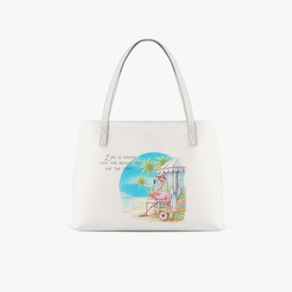 1192. Life is Short, Take the Beach Trip! Shoulder Tote Bag - FREE Shipping! - Whippie's