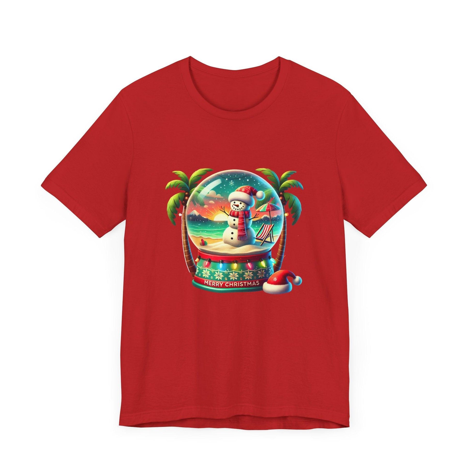 Tropical Christmas Paradise: Merry Christmas Unisex Jersey Short Sleeve Tee - Whippie's