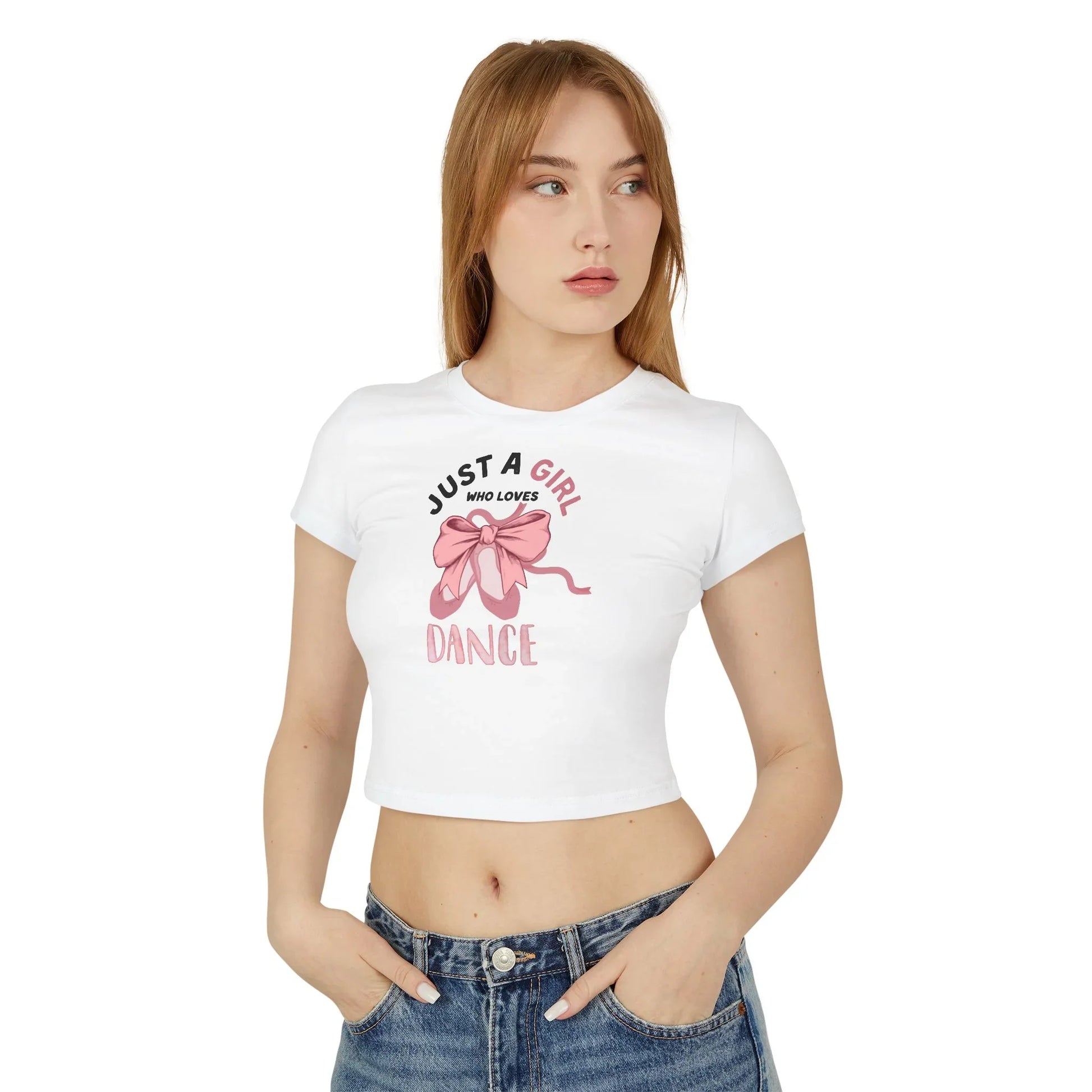 Just a Girl Who Loves... Graphic Women's Baby Tee | Choose Your Passion 💖 - Personalizable - Whippie's