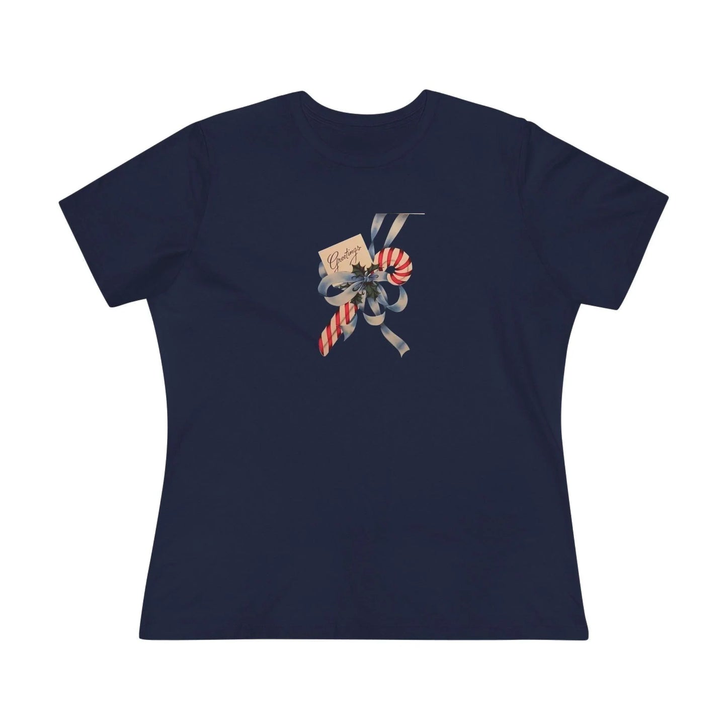 Candy Cane Greetings - Women's Softstyle Tee - Whippie's