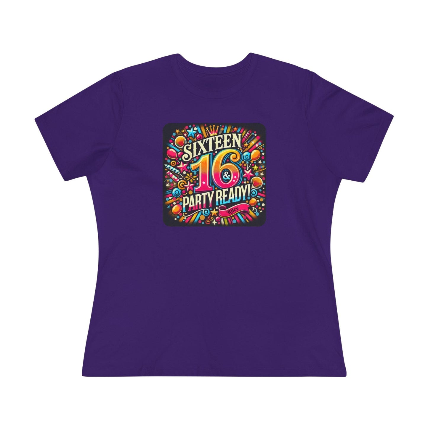 Sweet 16 & Party Ready - Women's Softstyle Tee - Personalizable - Whippie's