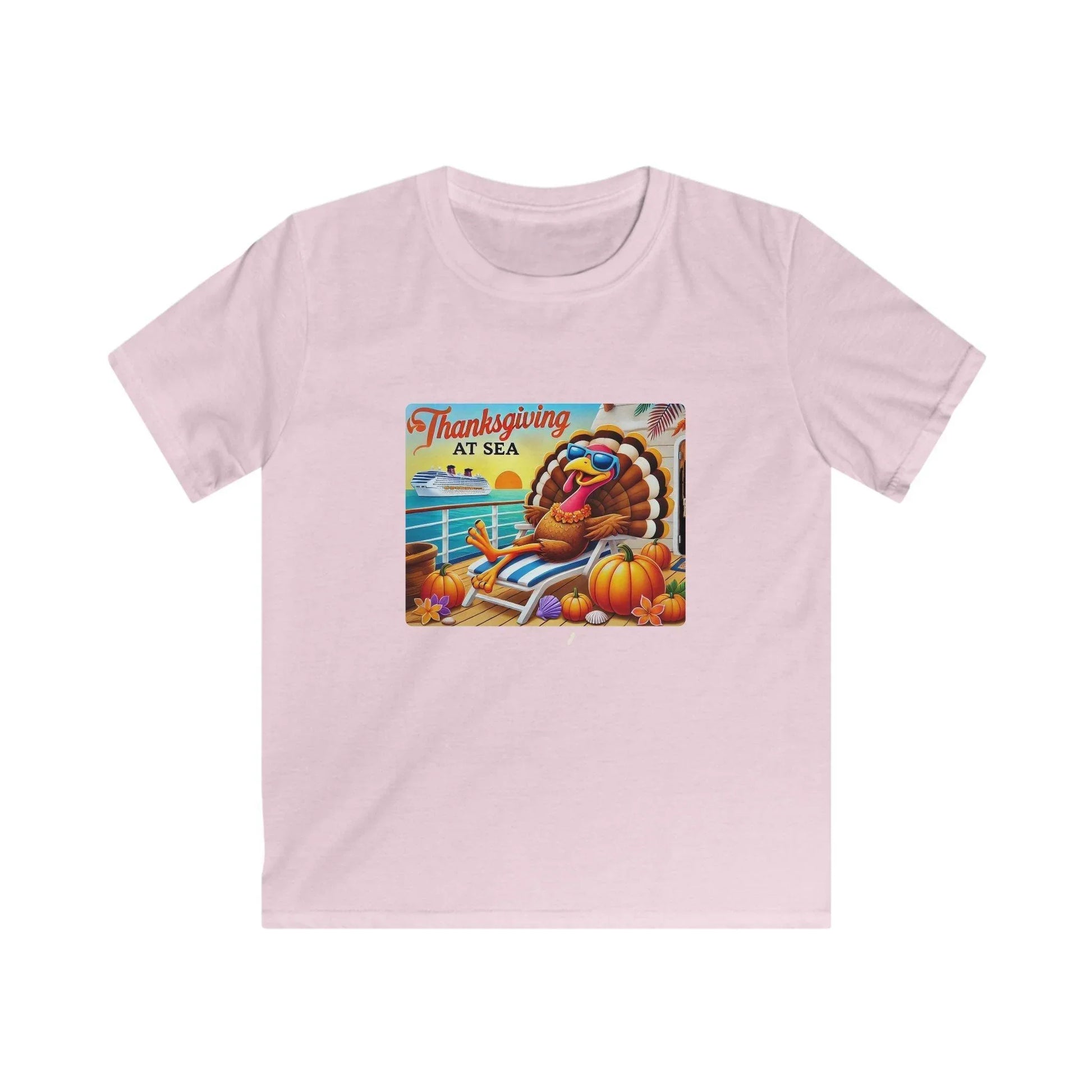 Turkey on a Cruise Kids' Tee! 🛳️🍂 (He's on vacation! 😂) - Whippie's