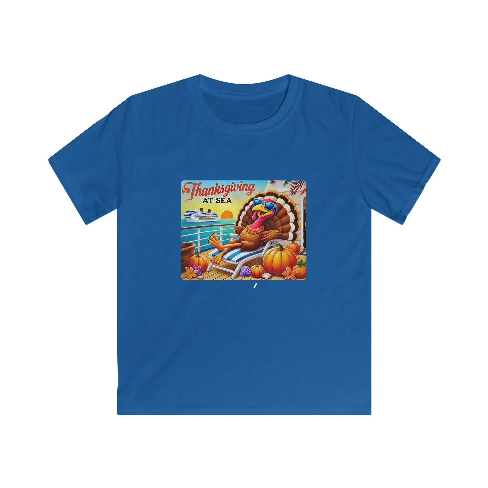 Turkey on a Cruise Kids' Tee! 🛳️🍂 (He's on vacation! 😂) - Whippie's