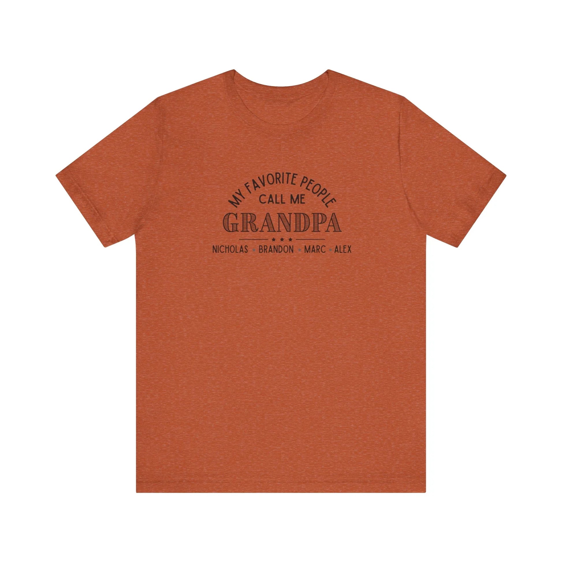 My Favorite People Call Me Grandpa - Personalized Unisex Jersey Tee - Whippie's