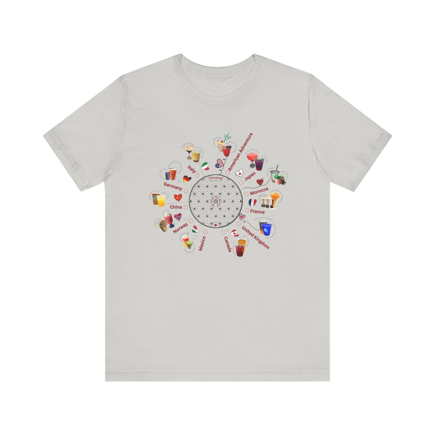 Drinking Around the World Check-Off Unisex Tee - Whippie's