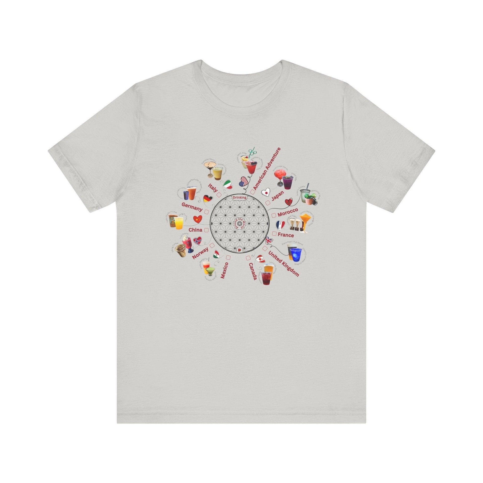 Drinking Around the World Check-Off Unisex Tee - Whippie's