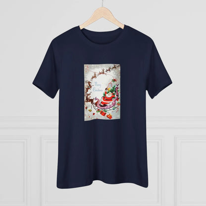 Merry Christmas - Santa and His Sleigh - Women's Tee - Whippie's