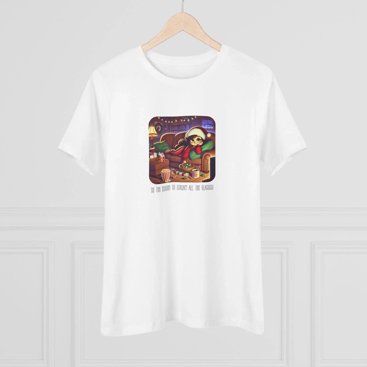🎅🍿 'Tis the Season to Binge All the Classics! 🎄🎁 - Women's Softstyle Tee - Whippie's