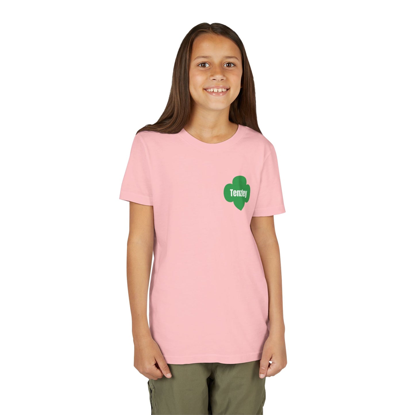 Personalized Girl Scout Trefoil Troop Tee | Girls Lead the Way -Youth