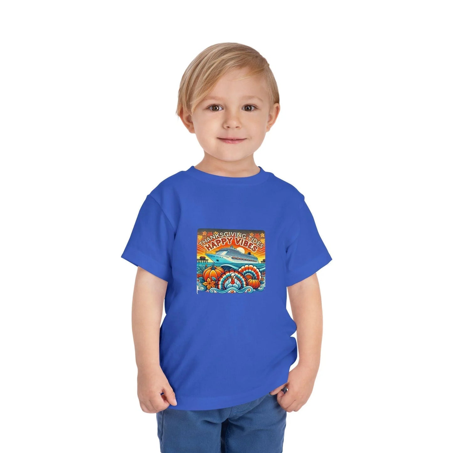 Thanksgiving Tides, Happy Vibes - Toddler Tee - Whippie's
