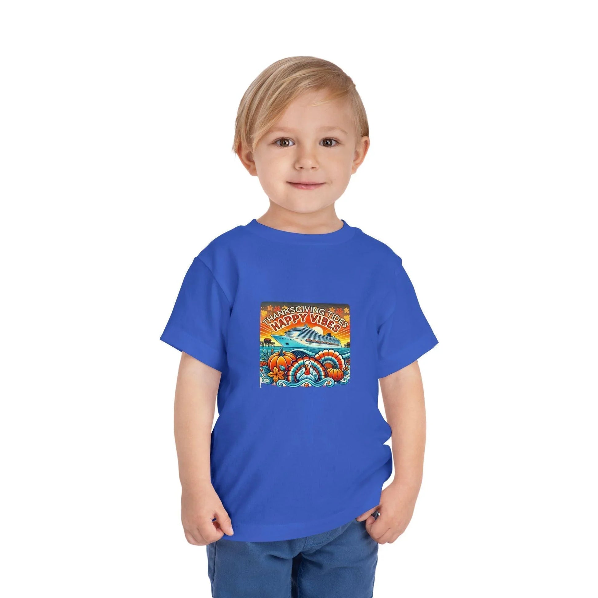 Thanksgiving Tides, Happy Vibes - Toddler Tee - Whippie's