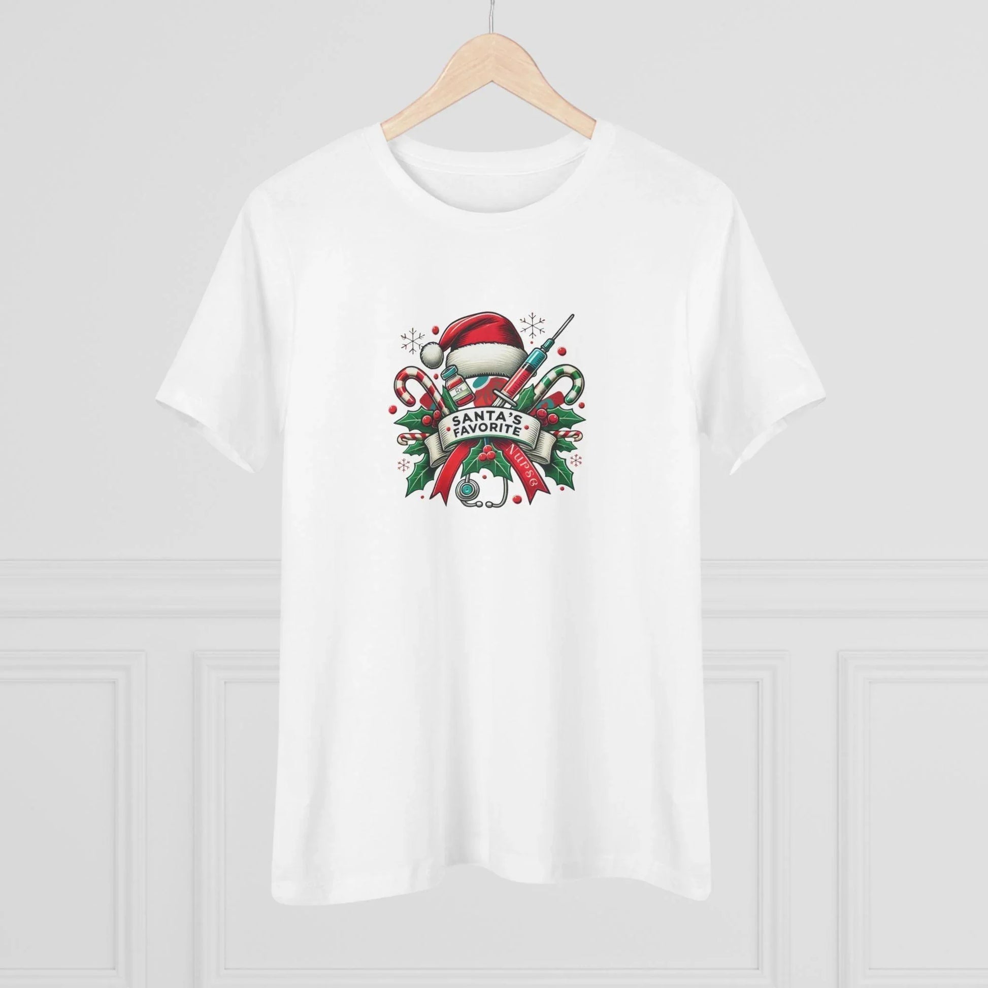 Santa's Favorite School Nurse - Women's Softstyle Tee - Whippie's