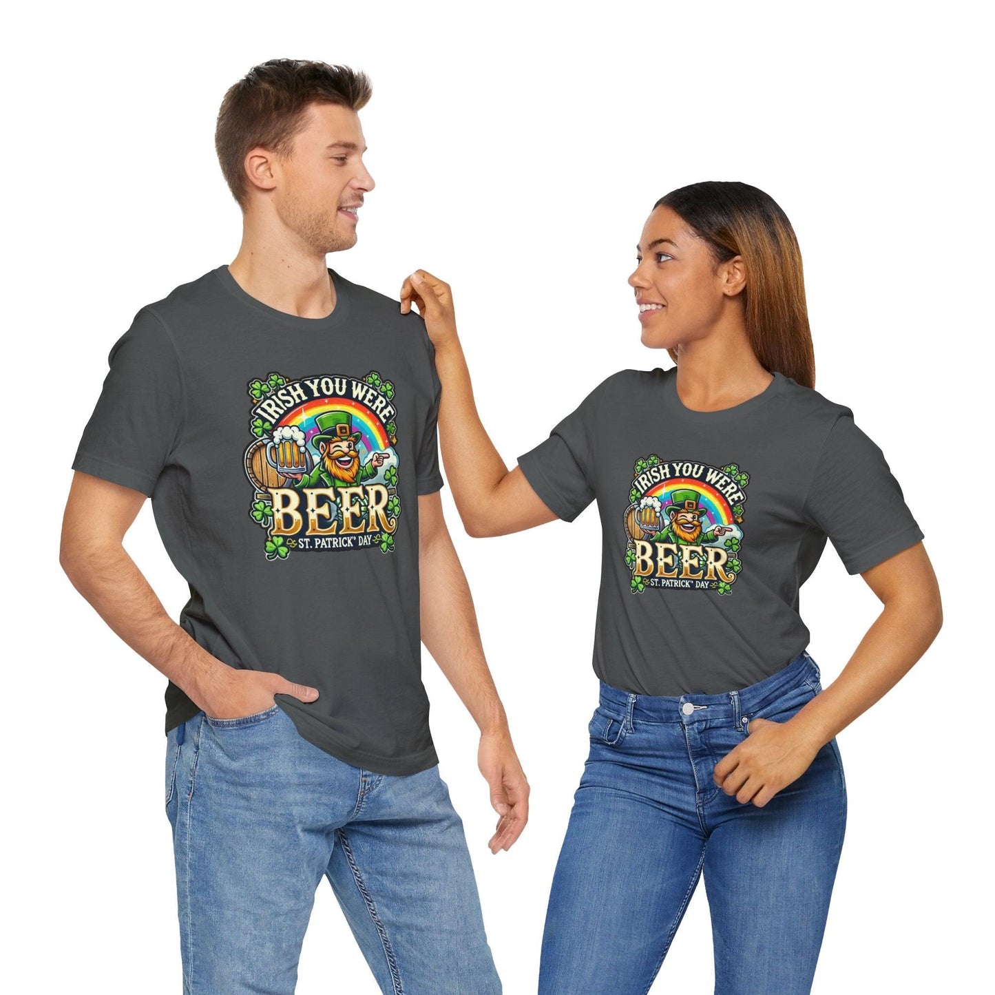 Irish You Were Beer T-Shirt - Cheers to St. Patrick's Day! 🍻🍀 - Whippie's