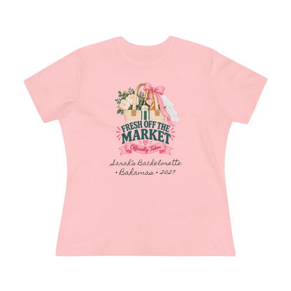 Personalized Fresh Off the Market Shirt | Bride to Be Bachelorette Tee