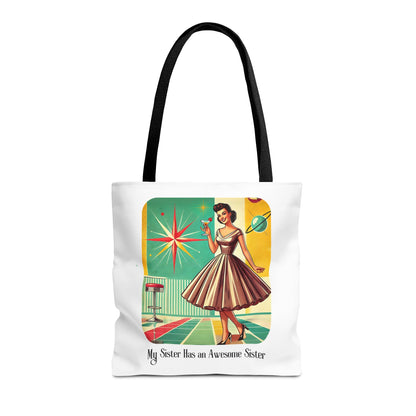 Mid-Century Awesome Sister Tote Bag | Sister Gift
