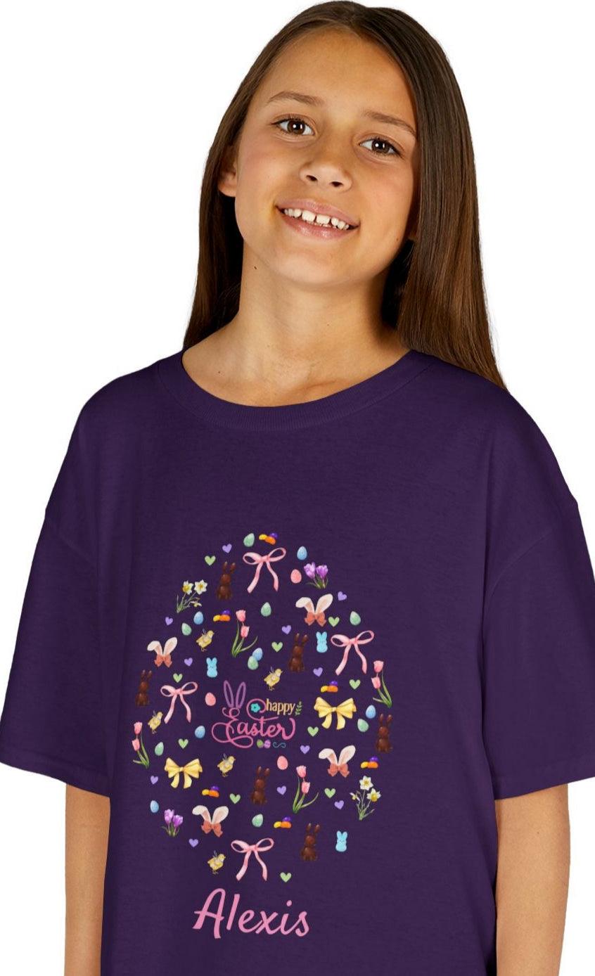 Easter Egg-stravaganza Kids Heavy Cotton Tee - Hop into Easter Fun! - Personalizable - Whippie's