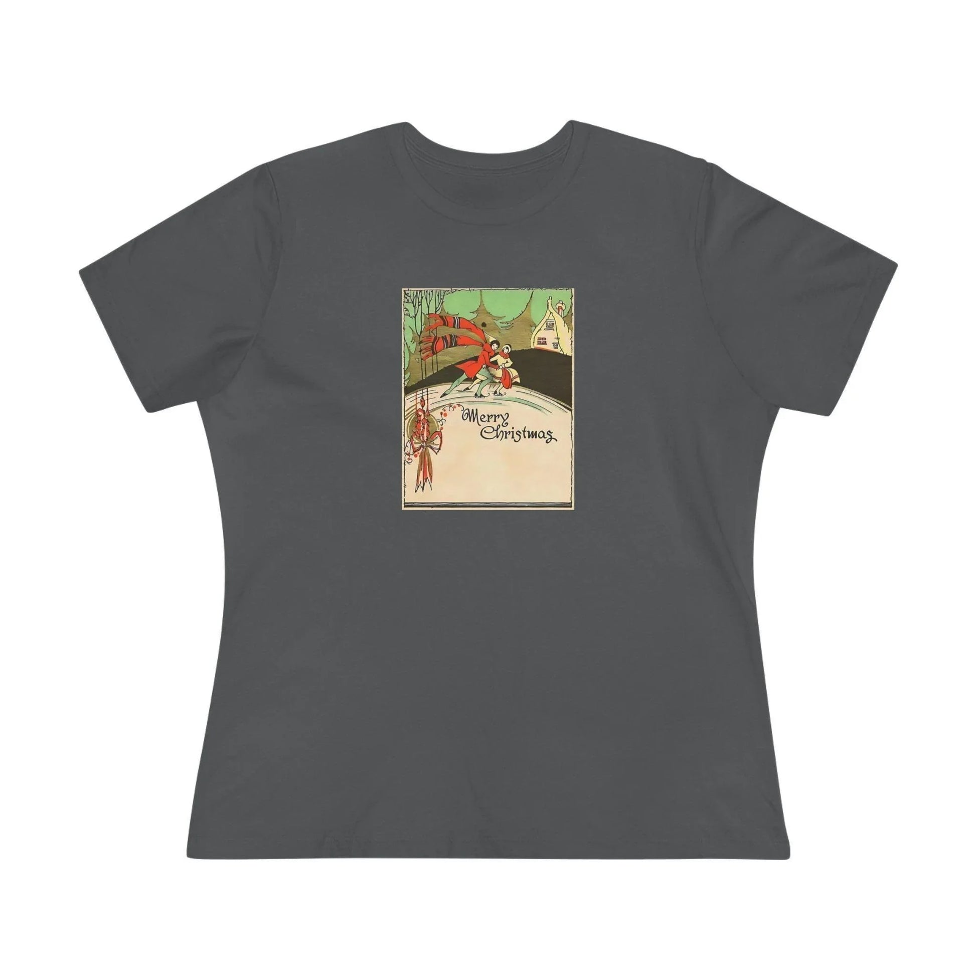 Merry Christmas - Ice Skating Couple - Women's Tee - Whippie's