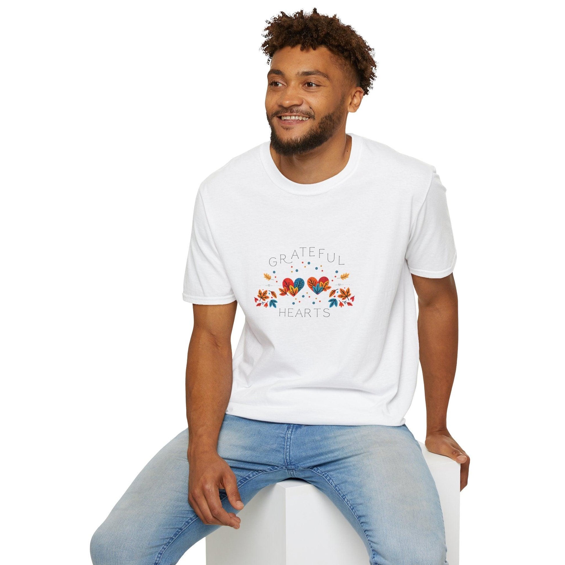 Grateful Hearts - A Family Affair 🧡💛❤️ - Two Hearts - Unisex T-Shirt - Whippie's