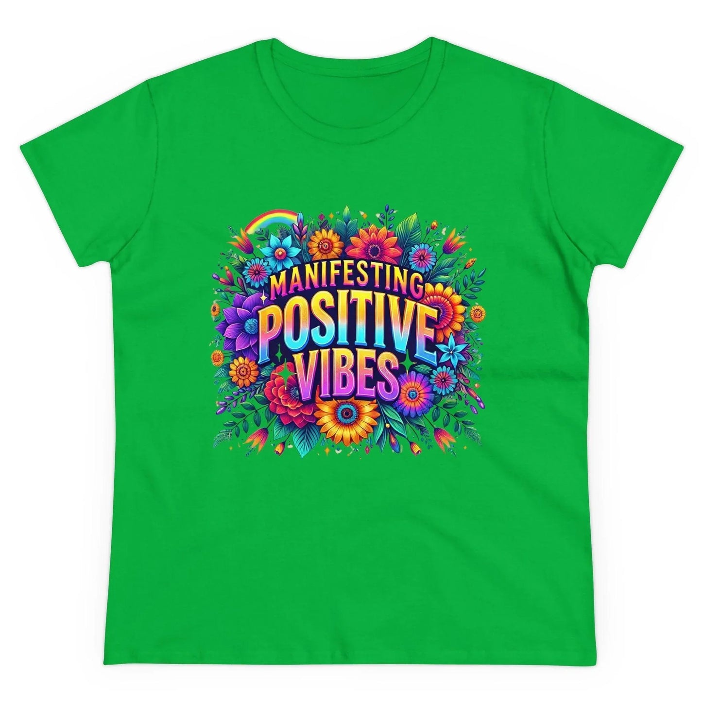 ✨ Manifesting Positive Vibes 🌈 Women's Tee 🌼 - Whippie's