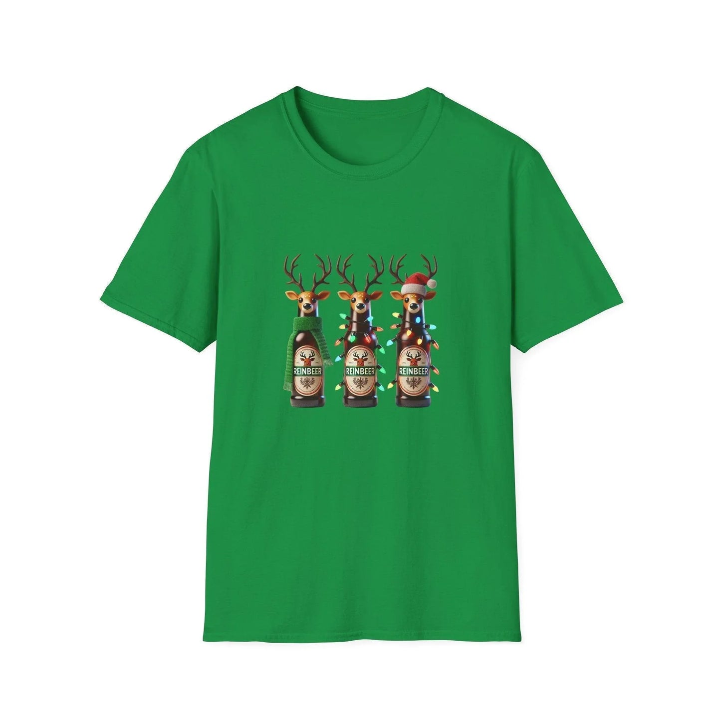 Reinbeer: 'Tis the Season to be Drinking! 🍻🦌🎄 - Unisex Softstyle T-shirt - Whippie's