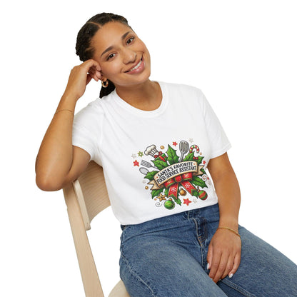 Santa's Favorite School Food Service Assistant Unisex Tee 🍽️🎅 - Whippie's