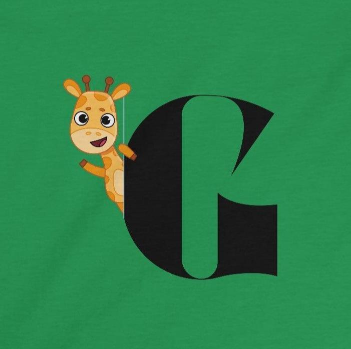 Alphabet Adventures: Letter G - Giraffe Youth T-Shirt - Whippie's