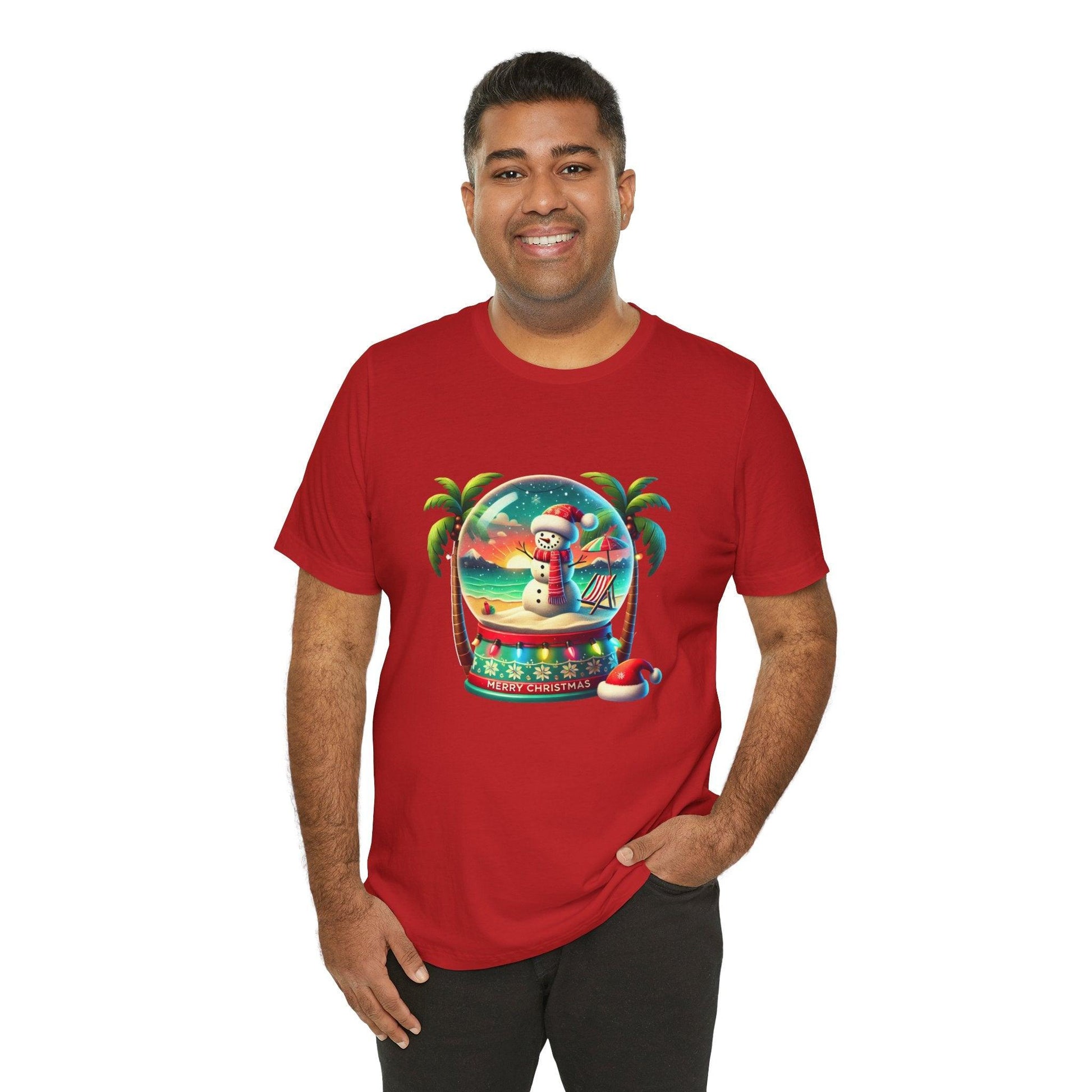 Tropical Christmas Paradise: Merry Christmas Unisex Jersey Short Sleeve Tee - Whippie's