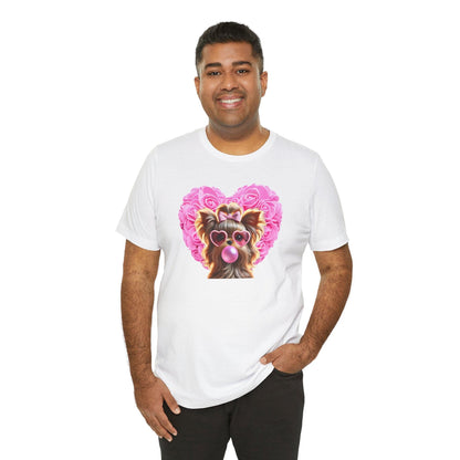 Yorkie Love Unisex Jersey Tee - 💖 Cuteness Overload! 💖 - Whippie's