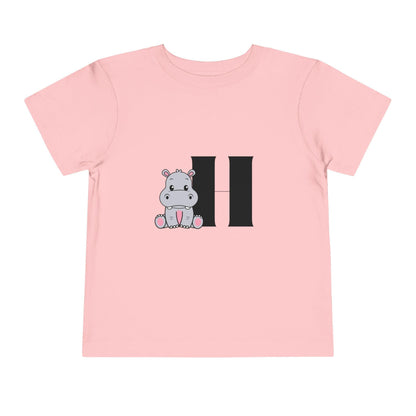 Alphabet Adventures: Letter H - Hippo Toddler T-shirt - Whippie's