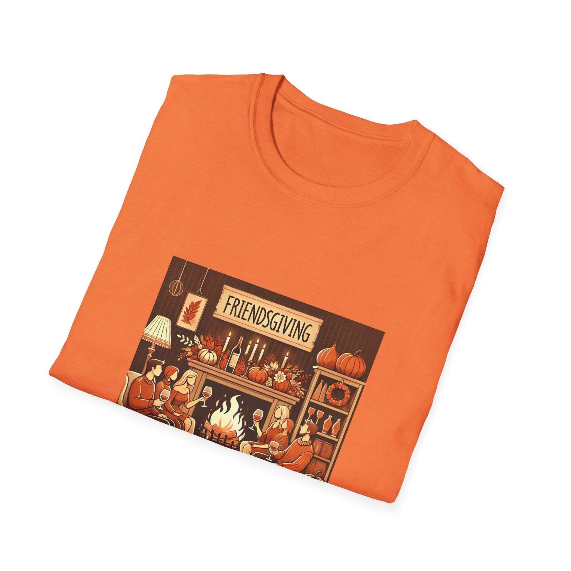 Friendsgiving Vibes - Gather & Give Thanks! 🍷🍂 Unisex T-Shirt - Whippie's